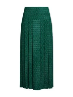 Sienna Maxi Skirt - Green Black Trellis Print -The Modern Femme Sales SP24 SK183 SIENNA GREENBLACKTRELLISPRINT LS 1799