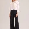 Margot New Wool Wide Leg Trouser - Black -The Modern Femme Sales SP24 TR70 MARGOT BLACK LS 17542