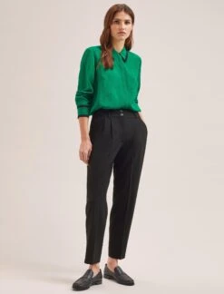 Tristan New Wool Tapered Trouser - Black -The Modern Femme Sales SP24 TR71 TRISTAN BLACK LS 324