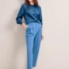 Tristan New Wool Tapered Trouser - Blue -The Modern Femme Sales SP24 TR71 TRISTAN BLUE LS 6148