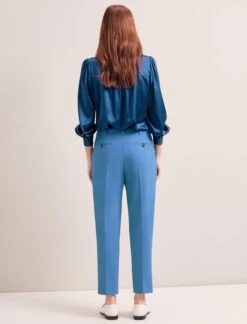 Tristan New Wool Tapered Trouser - Blue -The Modern Femme Sales SP24 TR71 TRISTAN BLUE LS 6174