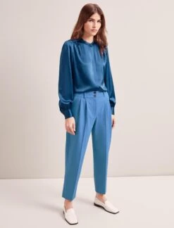 Tristan New Wool Tapered Trouser - Blue -The Modern Femme Sales SP24 TR71 TRISTAN BLUE LS 6210