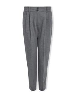 Tristan New Wool Tapered Trouser - Mid Grey -The Modern Femme Sales SP24 TR71 TRISTAN MIDGREY LS