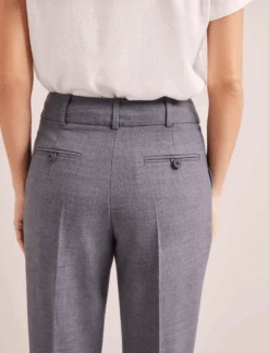 Tristan New Wool Tapered Trouser - Mid Grey -The Modern Femme Sales SP24 TR71 TRISTAN MIDGREY LS 0163