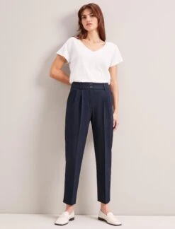 Tristan New Wool Tapered Trouser - Navy -The Modern Femme Sales SP24 TR71 TRISTAN NAVY LS 6707
