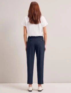 Tristan New Wool Tapered Trouser - Navy -The Modern Femme Sales SP24 TR71 TRISTAN NAVY LS 6774