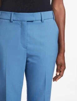 Clement New Wool Turn Up Trouser - Blue -The Modern Femme Sales SP24 TR76 CLEMENT BLUE LS 607