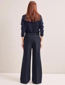 Terence New Wool Wide Leg Trouser - Navy -The Modern Femme Sales SP24 TR86 TERENCE NAVY LS 6972