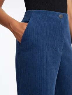 Harlow Corduroy Wide Leg Trouser - Blue -The Modern Femme Sales SP24 TR88 HARLOW BLUE LS 386