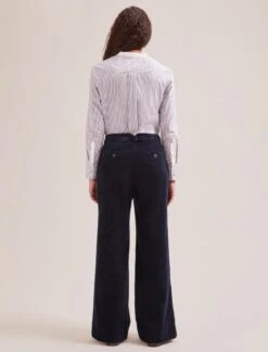 Harlow Corduroy Wide Leg Trouser - Navy -The Modern Femme Sales SP24 TR88 HARLOW NAVY LS 1467