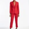Clement Classic Wool Turn Up Trouser - Crimson -The Modern Femme Sales SU22 JK10 JAMIE CRIMSON LS 26095 3d9d3df2 74a5 4009 b038 7a836e6f837f