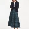 Sawyer Cotton Maxi Skirt - Blue Trailing Floral Print -The Modern Femme Sales SU22 SK133 SAWYER BLUETRAILINGFLORALPRINT LS 37129