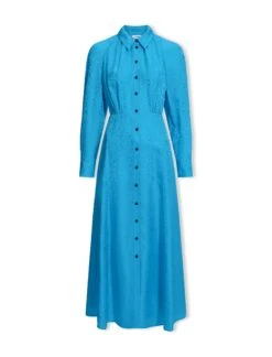 Astrid Silk Blend Maxi Dress - Blue -The Modern Femme Sales SU23 D302 ASTRID BLUE CO