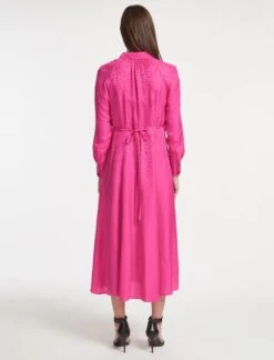 Astrid Silk Blend Maxi Dress - Hot Pink -The Modern Femme Sales SU23 D302 ASTRID HOTPINK LS 20257