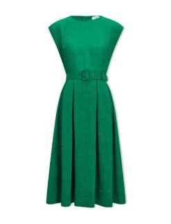 Thandie Techni Voile Midi Dress - Emerald Green -The Modern Femme Sales SU23 D524 THANDIE EMERALDGREEN CO