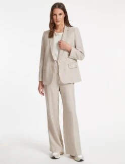 Jordan Linen Blend Relaxed Blazer - Beige -The Modern Femme Sales SU23 JK55 JORDAN BEIGE LS 20719