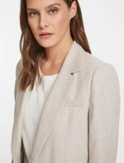Jordan Linen Blend Relaxed Blazer - Beige -The Modern Femme Sales SU23 JK55 JORDAN BEIGE LS 20745