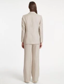 Jordan Linen Blend Relaxed Blazer - Beige -The Modern Femme Sales SU23 JK55 JORDAN BEIGE LS 20765