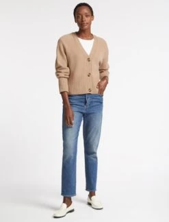 Courtney Cashmere Blend Cardigan - Camel -The Modern Femme Sales SU23 K121 COURTNEY CAMEL LS 2359