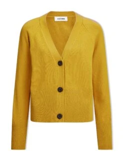 Caro Cotton Cardigan - Mustard -The Modern Femme Sales SU23 K135 CARO MUSTARD CO2
