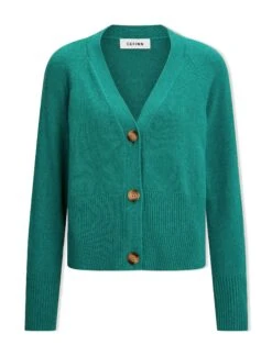 Caro Cotton Cardigan - Turquoise -The Modern Femme Sales SU23 K135 CARO TURQUOISE CO