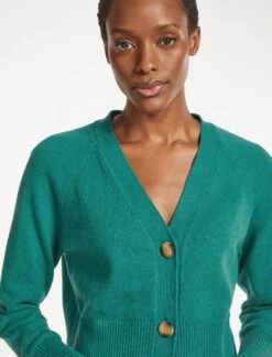 Caro Cotton Cardigan - Turquoise -The Modern Femme Sales SU23 K135 CARO TURQUOISE LS 361
