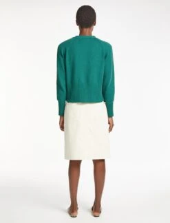 Caro Cotton Cardigan - Turquoise -The Modern Femme Sales SU23 K135 CARO TURQUOISE LS 371