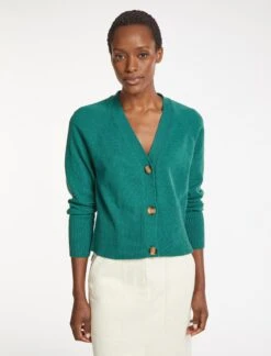 Caro Cotton Cardigan - Turquoise -The Modern Femme Sales SU23 K135 CARO TURQUOISE LS 384