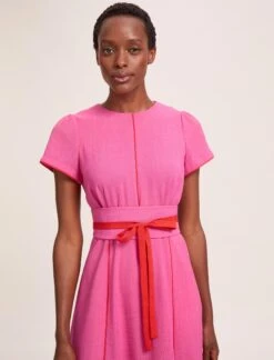 Rosie Techni Voile Maxi Dress - Hot Pink Crimson -The Modern Femme Sales SU24 D526 ROSIE HOTPINKCRIMSON LS 39848