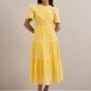 Alana Organic Cotton Maxi Dress - Yellow White -The Modern Femme Sales SU24 D630 ALANA YELLOW WHITE LS 1539