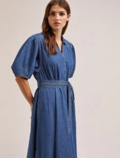 Wren Denim Maxi Dress - Light Blue -The Modern Femme Sales SU24 D634 WREN LIGHTBLUE LS 944