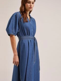 Wren Denim Maxi Dress - Light Blue -The Modern Femme Sales SU24 D634 WREN LIGHTBLUE LS 947