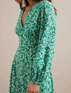 Cora Cotton Blend Maxi Dress - Mid Green Blossom Print 13 Cora Cotton Blend Maxi Dress - Mid Green Blossom Print -The Modern Femme Sales SU24 D636 CORA MIDGREENBLOSSOMPRINT LS 1847