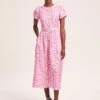 Nina Cotton Blend Maxi Dress - Hot Pink Blossom Print -The Modern Femme Sales SU24 D644 NINA HOTPINKBLOSSOMPRINT LS 41057