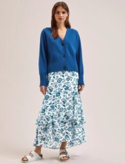 Caro Cotton Cardigan - Bright Blue -The Modern Femme Sales SU24 K135 CARO BRIGHTBLUE LS 1382