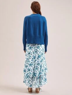 Caro Cotton Cardigan - Bright Blue -The Modern Femme Sales SU24 K135 CARO BRIGHTBLUE LS 1453