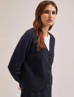 Caro Cotton Cardigan - Navy -The Modern Femme Sales SU24 K135 CARO NAVY LS 2110