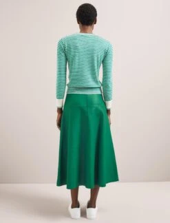 Jodi Cotton Jumper - Teal Mint Cream Stripe -The Modern Femme Sales SU24 K139 JODI TEALMINTCREAMSTRIPE LS 1472