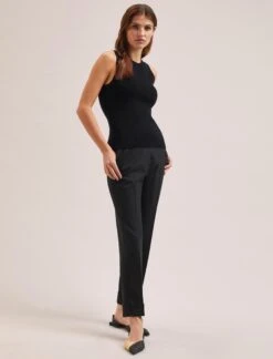 Tammy Cotton Blend Vest - Black -The Modern Femme Sales SU24 K150 TAMMY BLACK LS 2193