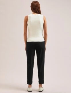 Tammy Cotton Blend Vest - Cream -The Modern Femme Sales SU24 K150 TAMMY CREAM LS 1948