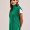 Janice Cotton Blend Funnel Neck Sleeveless Jumper - Emerald Green -The Modern Femme Sales SU24 K177 JANICE EMERALDGREEN LS 1520