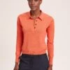 Josie Linen Blend Jumper - Orange -The Modern Femme Sales SU24 K180 JOSIE ORANGE LS 40459