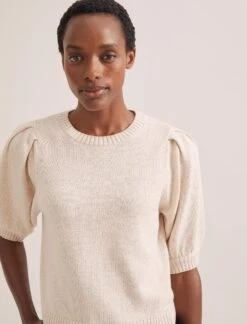 Amalie Linen Blend Jumper - Oatmeal -The Modern Femme Sales SU24 K184 AMALIE OATMEAL LS 1427