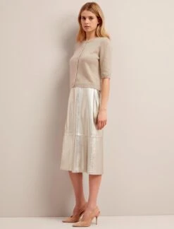 Clara Cashmere Cardigan - Sand -The Modern Femme Sales SU24 K189 CLARA SAND LS 26431