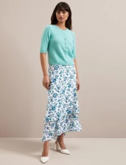 Clara Cashmere Cardigan - Spearmint -The Modern Femme Sales SU24 K189 CLARA SPEARMINT LS 291