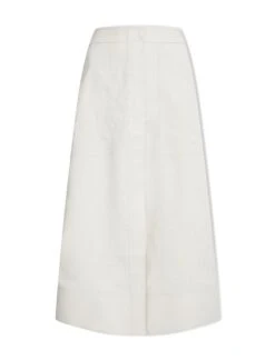 Safia Techni Linen Midi Skirt - Cream -The Modern Femme Sales SU24 SK190 SAFIA CREAM CO