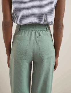 Tyson Techni Linen Tapered Trouser - Sage Green -The Modern Femme Sales SU24 TR100 TYSON SAGE GREEN LS 2901