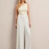 Tyler Linen Blend Wide Leg Trouser - Pearl -The Modern Femme Sales SU24 TR97 TYLER PEARL LS 25905