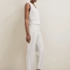 Tatum Linen Blend Easy Waist Trouser - Pearl -The Modern Femme Sales SU24 TR99 TATUM PEARL LS 1292