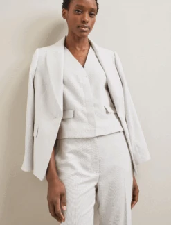 Tatum Linen Blend Easy Waist Trouser - Pearl -The Modern Femme Sales SU24 TR99 TATUM PEARL LS 1346